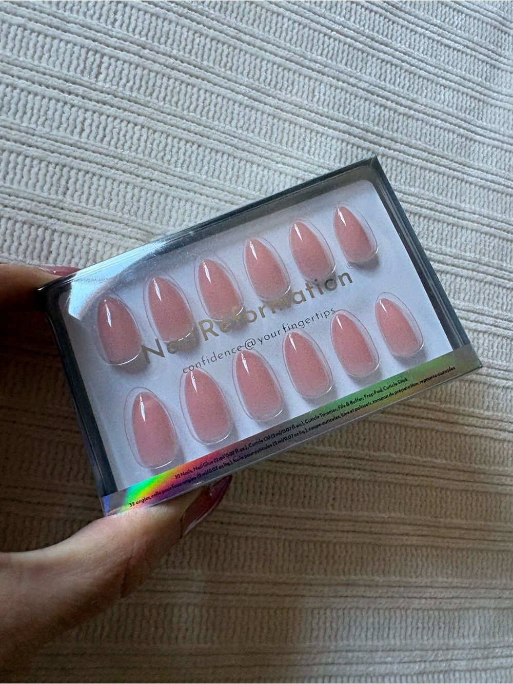 Nail Reformation Neutral Pink Press-On Nails - Classic Almond Set